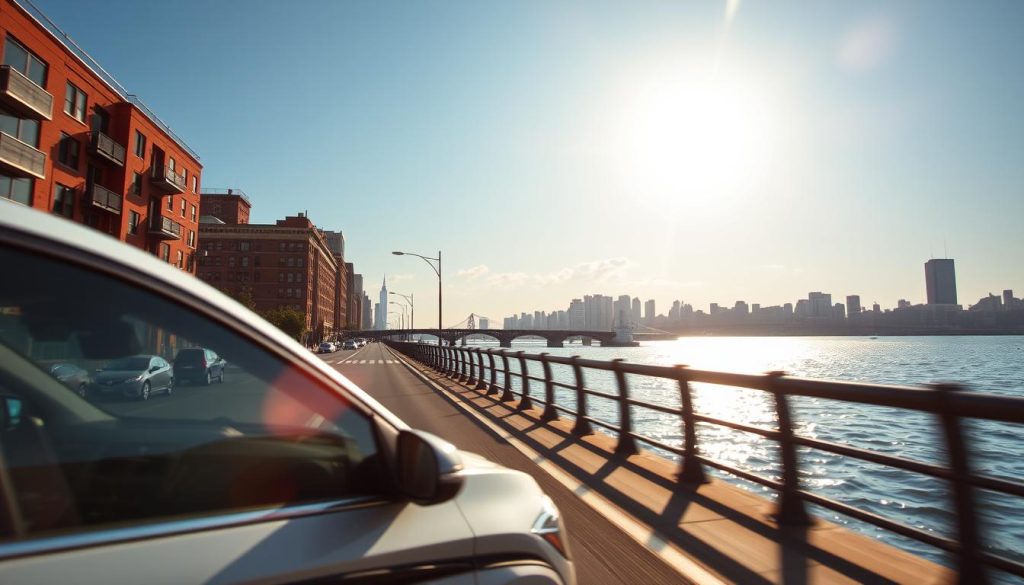 Summer driving in Hoboken