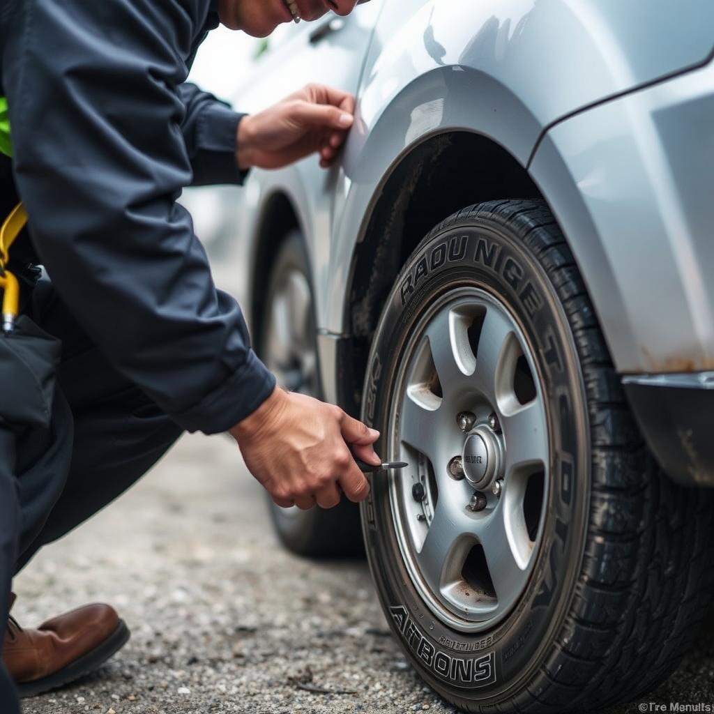 Tire change service in Dubuque, Iowa