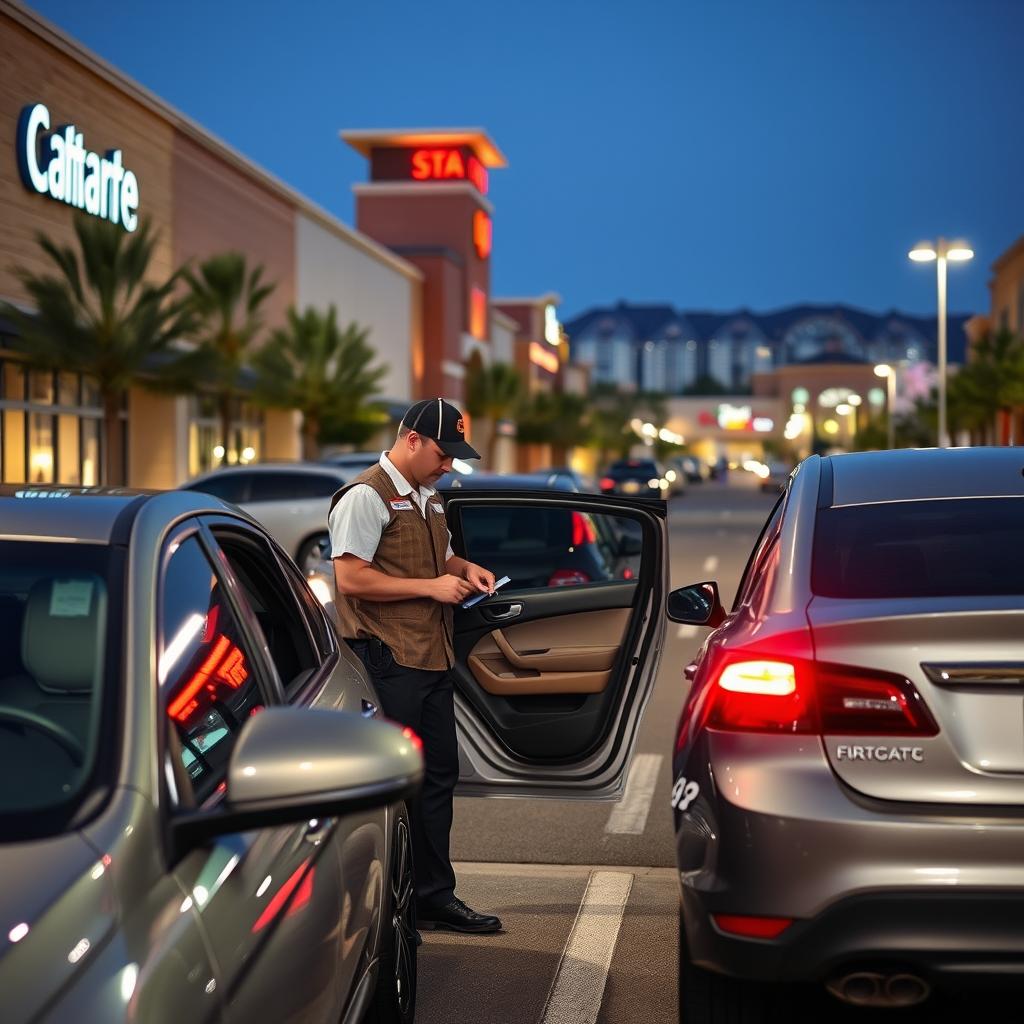 Vehicle lockout service in Glendale, Arizona shopping district