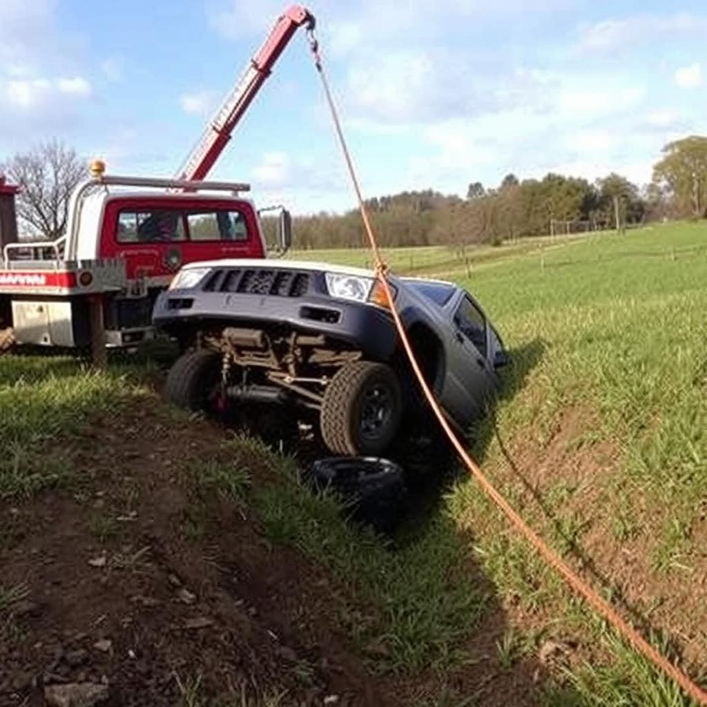Winch out recovery service for roadside assistance in Clarksville, Tennessee
