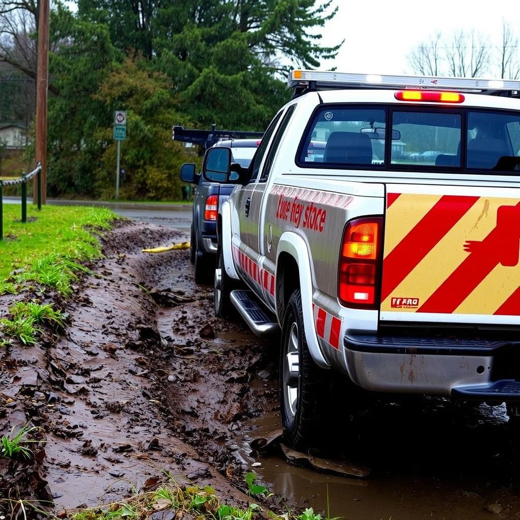 Winch out service for stuck vehicle in Bloomington, Indiana