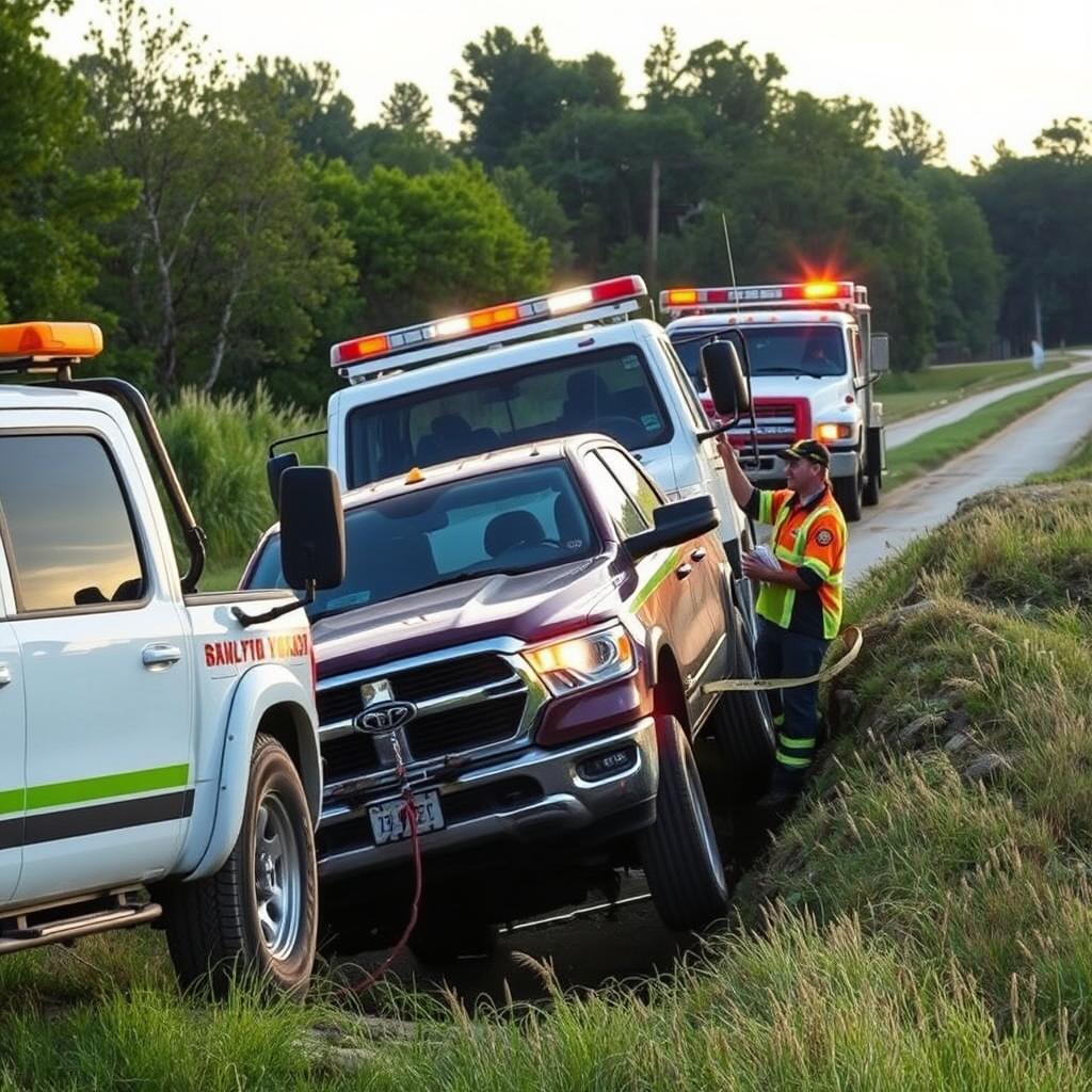 Winching and recovery in Hattiesburg, Mississippi